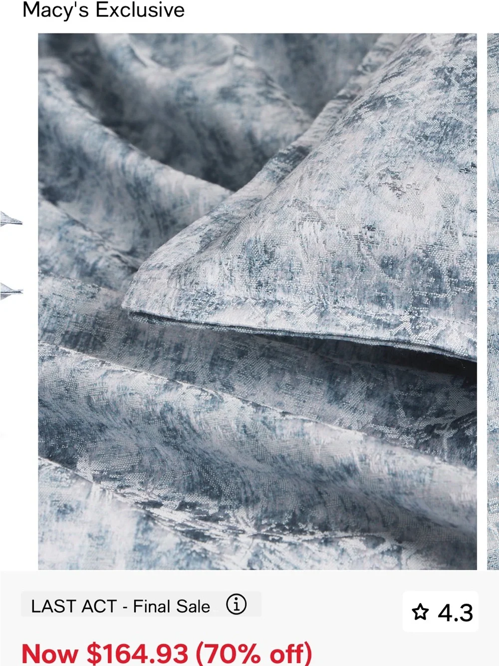 Macy's Misty Blue Cloud-Print Comforter Set